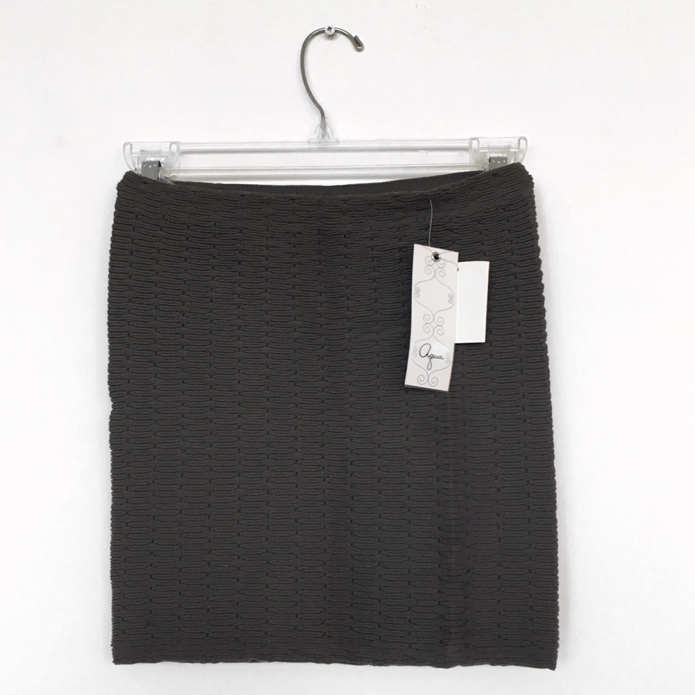 Bloomingdale’s Grey Stretch Mini Skirt XS NWT